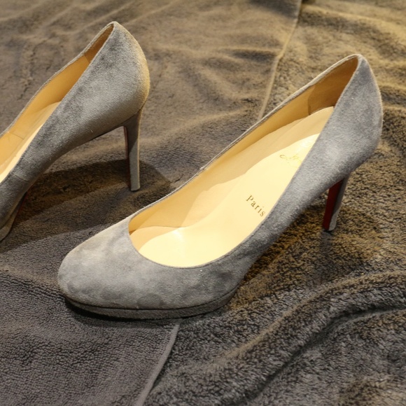 Grey Christian Louboutin Pigalle Follies Suede